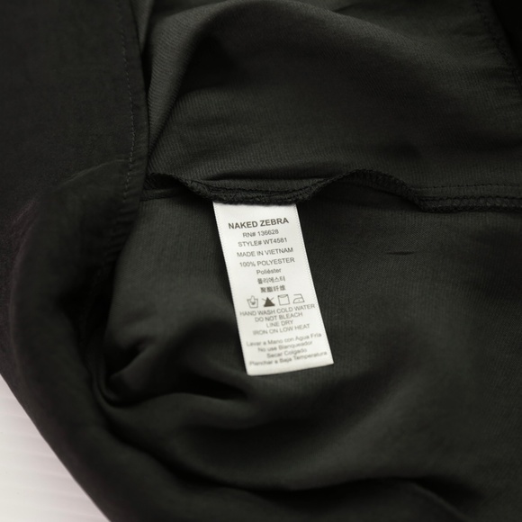 NWT Naked Zebra Black Lace Trim Satin Racerback Camisole Tank Top Womens S Y2K - Picture 6 of 6